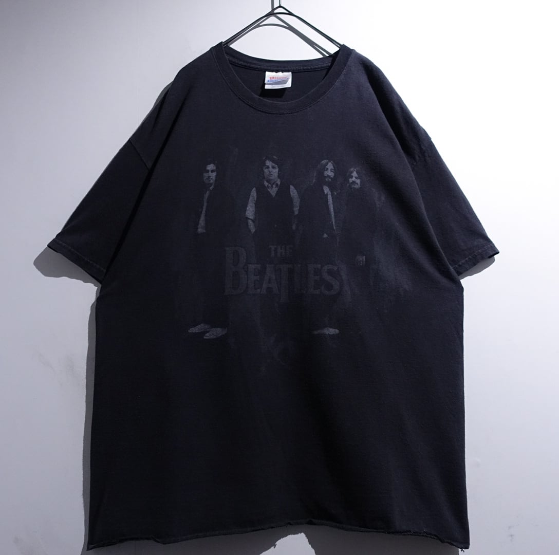 "THE BEATLES" Black Print Design Band T-Shirt