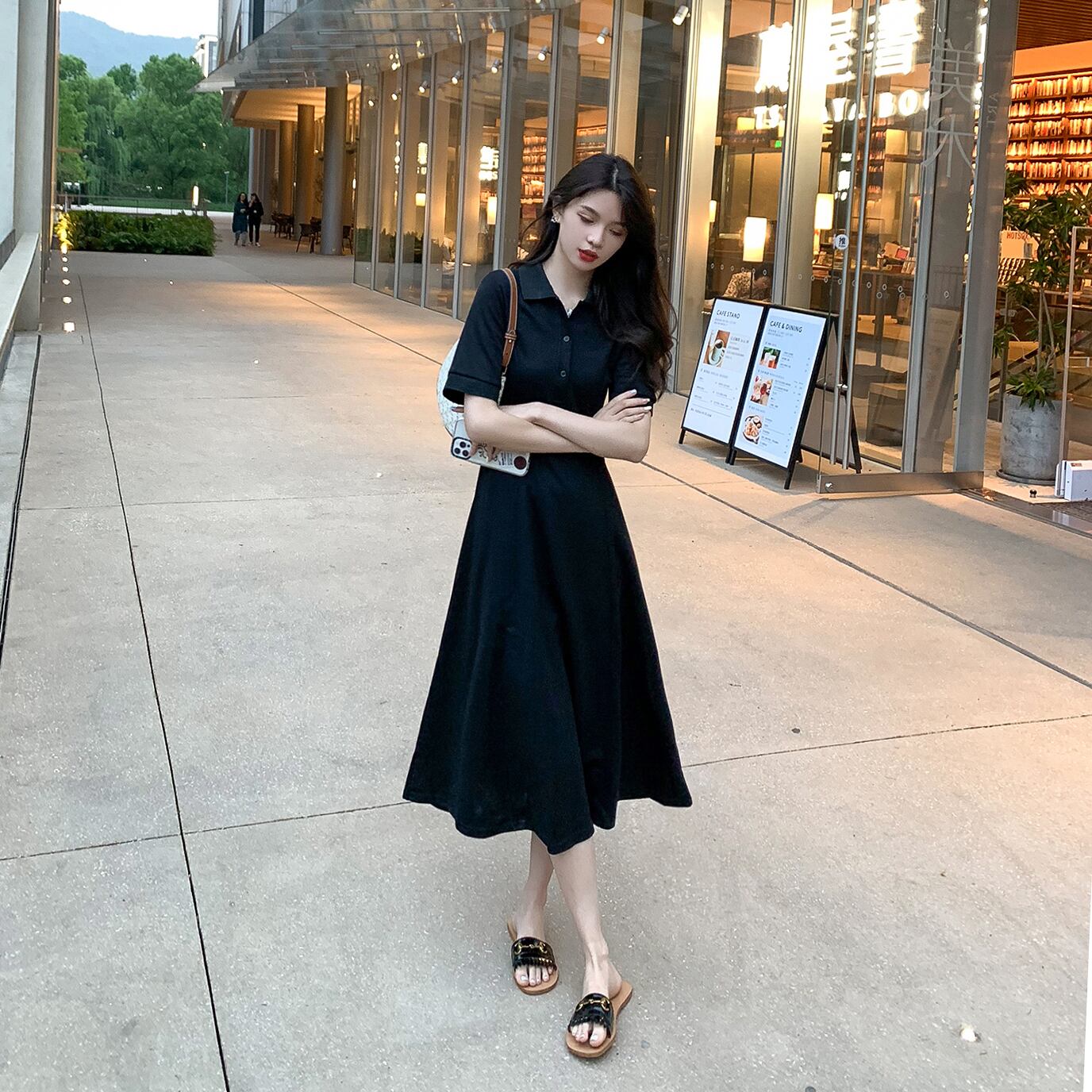 ロングカジュアルスリムドレス 6Du_Shop_Women11025196435