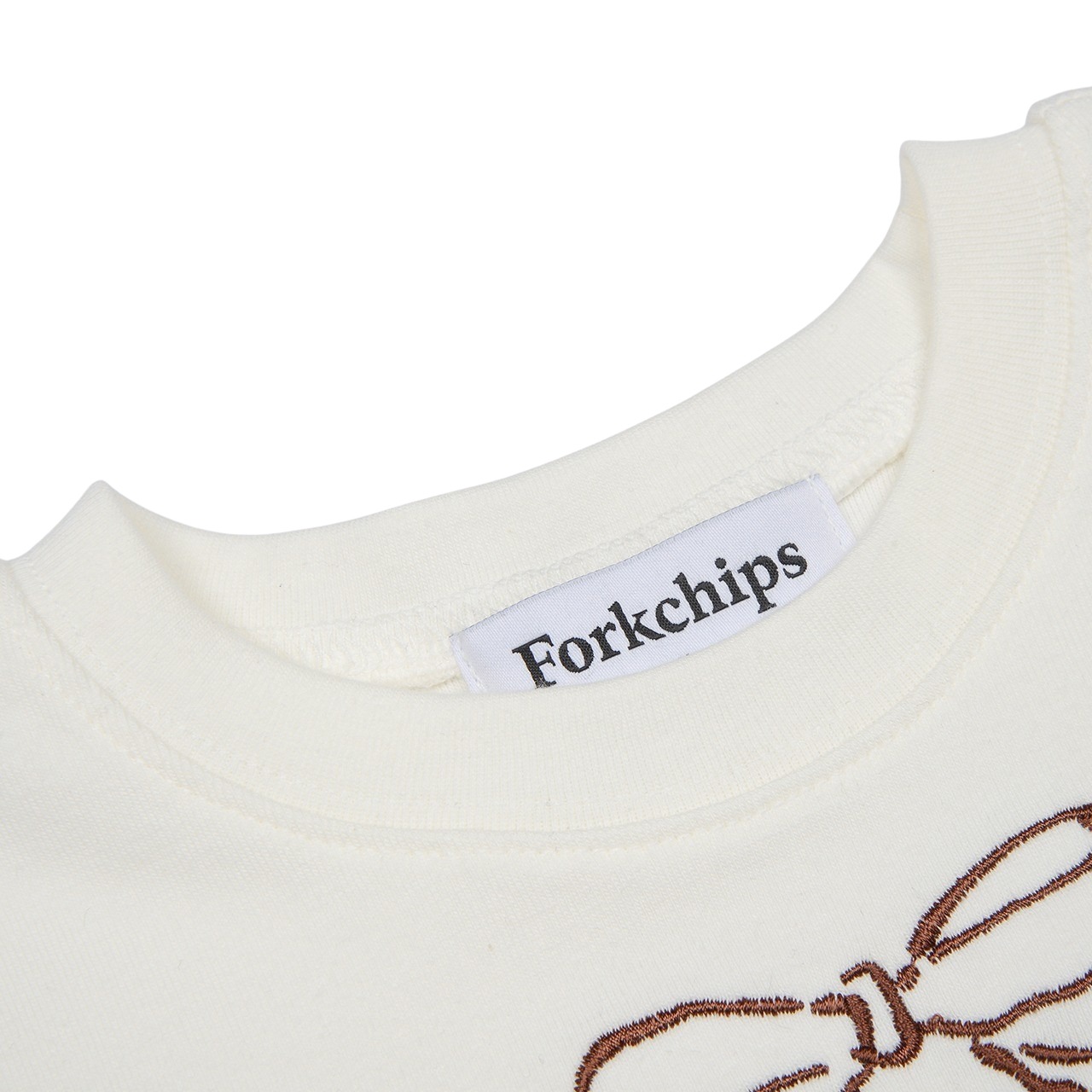 [FORKCHIPS] Horse Embroidery T-shirt (JS/JM/JL/JXL) / [포크칩스] 홀스자수티셔츠 (JS/JM/JL/JXL)