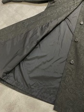70s80s London Fog black flower coat-3005-10