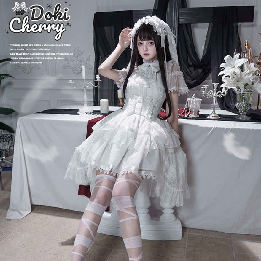 ヘッドドレス ヘアバンド レース ダークファッション イベント衣装