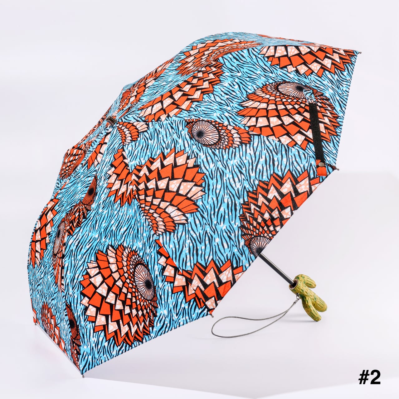 サボテンのアフリカンプリント 晴雨兼用傘 | lalasenorita
