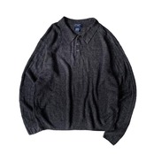 “90s-00s DOCKERS” knit polo dark gray