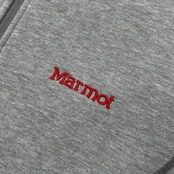 Marmot マーモット ロゴ刺繍 ジップアップ スウェット ジャケット トレーナー サイズ L /グレー×レッド/メンズ/デサント