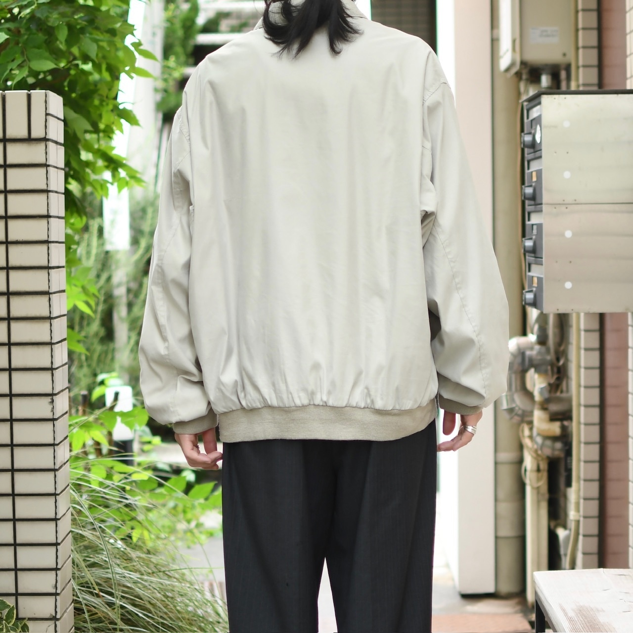 weatherproof smooth blouson ivory