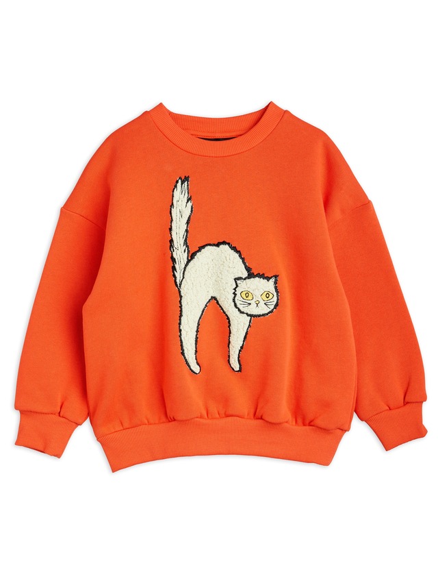 入荷済【23AW】minirodini(ミニロディーニ)Cat sweatshirt red スウェット　ねこ