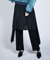 レイヤードプリーツパンツ (BLACK) CQ-47003
