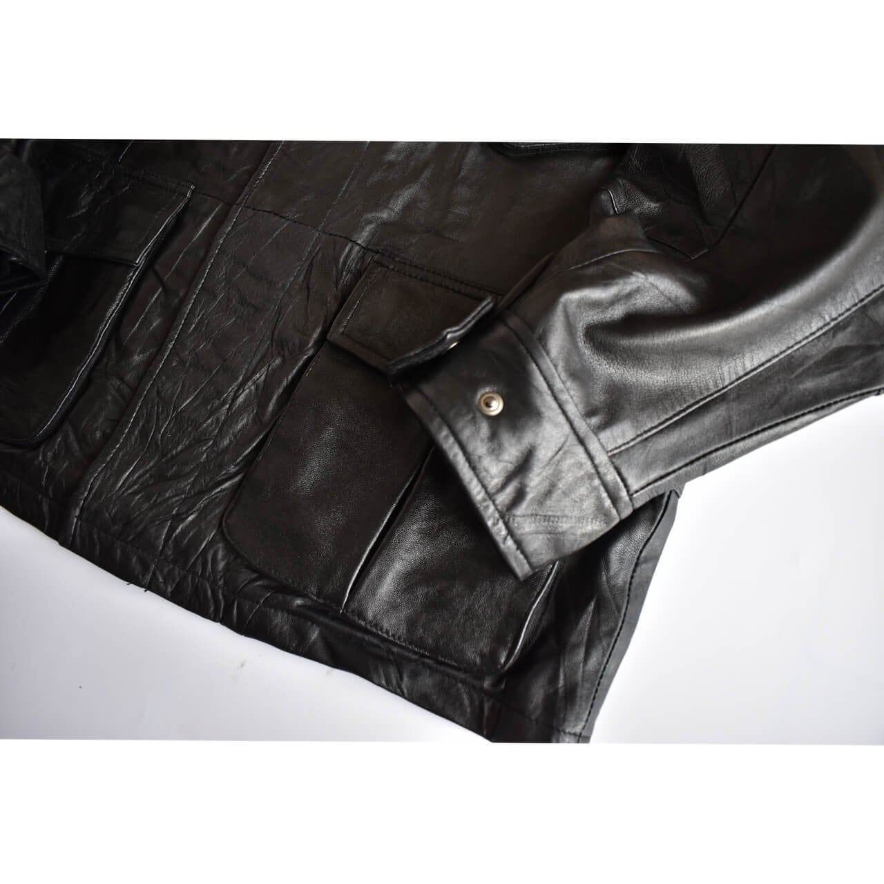 yoused / REMAKE LEATHER JUNGLE FATIGUE JACKET - リメイク レザー