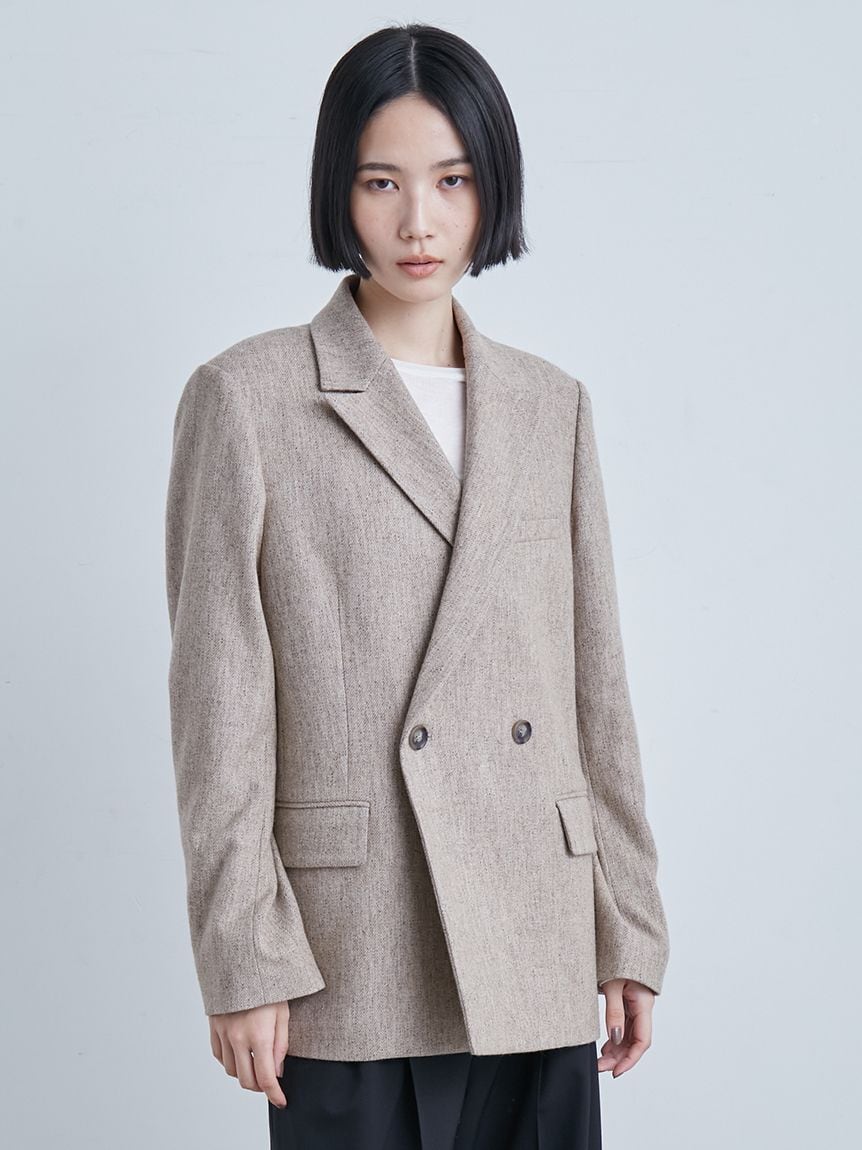 MIESROHE】ツィードダブルブレストジャケット | Kawashima Online Shop