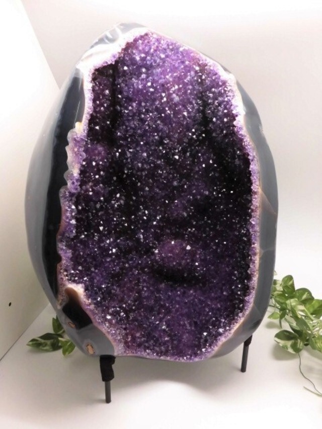【送料無料】【高品質】【超美品】総高43cm ウルグアイ産　特大アメシスト