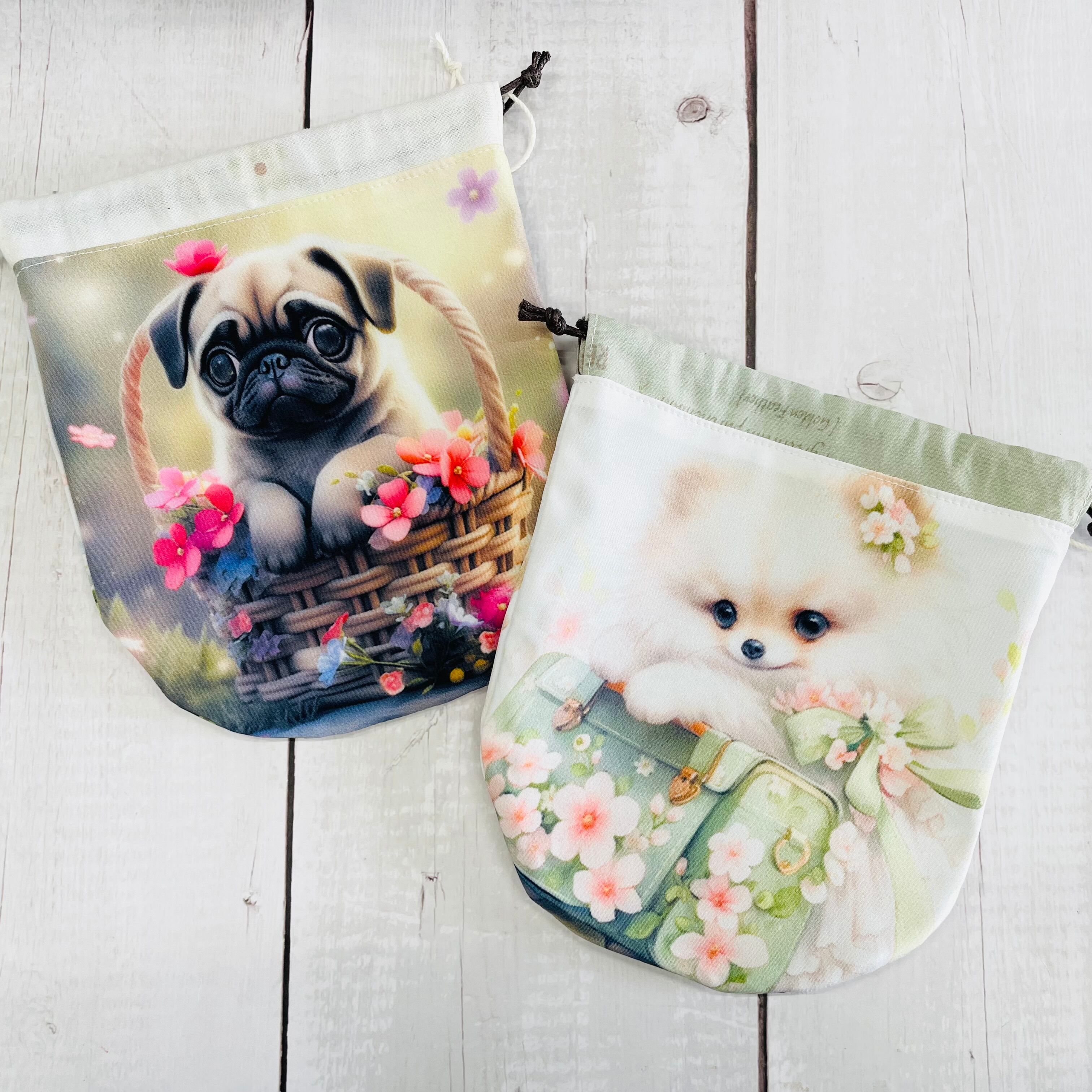 ちっちゃな巾着サシェ/詰替タイプ【白猫とハート】