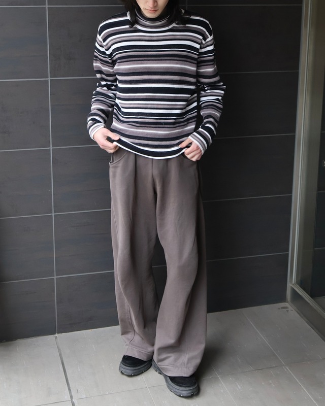 Turtleneck striped knit