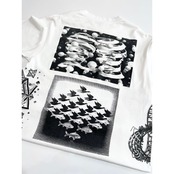 90s M.C.Escher "MULCH PRINT" Art Tee MADE IN USA  Size L