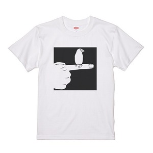 文鳥Tシャツ＃57　「ササクレと文鳥」おすまし