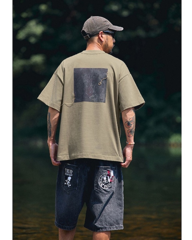 Graphic Print Short Sleeve T-Shirt 　x01250