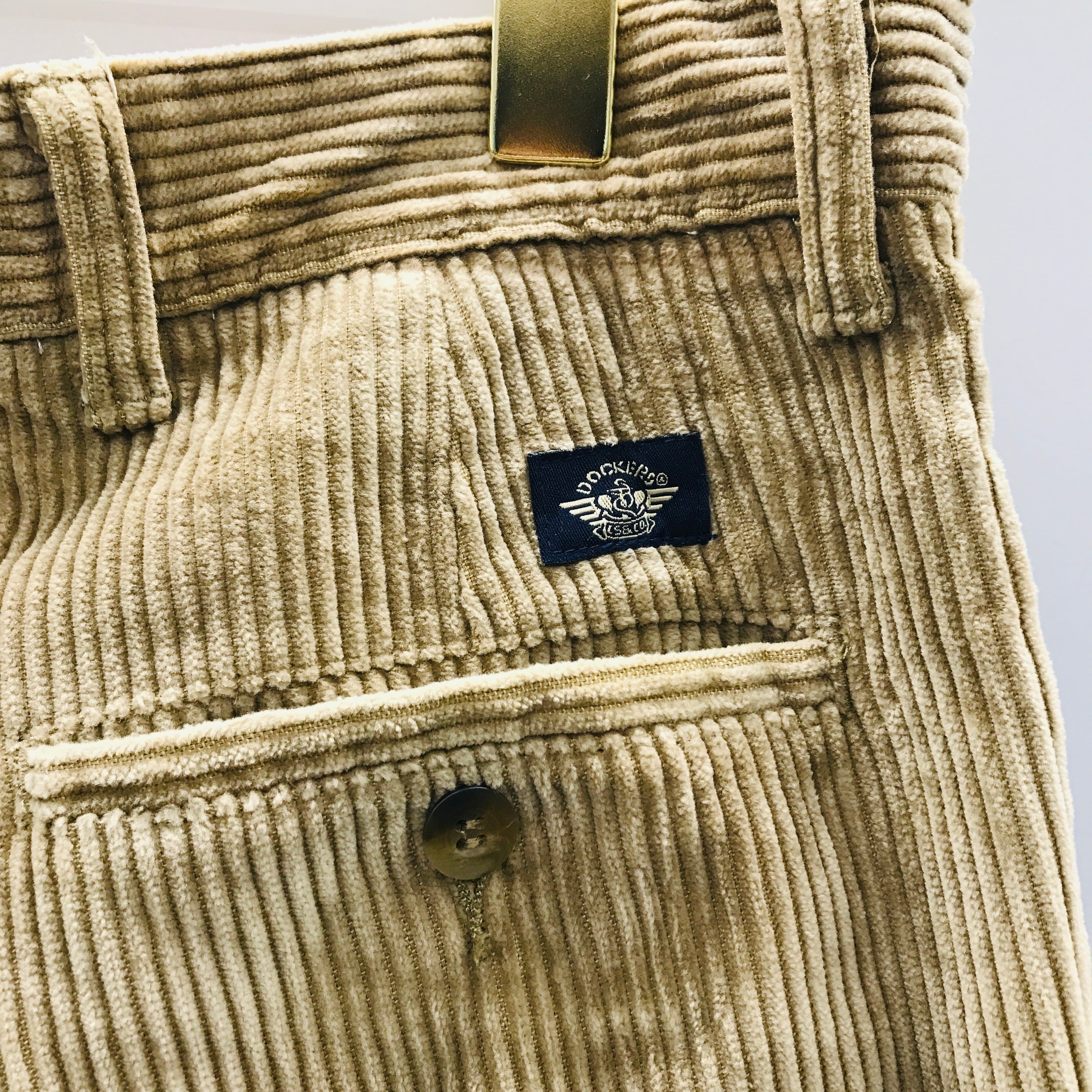 0000's オールド ■ DOCKERS 2タック 太畝 コーデュロイ パンツ (