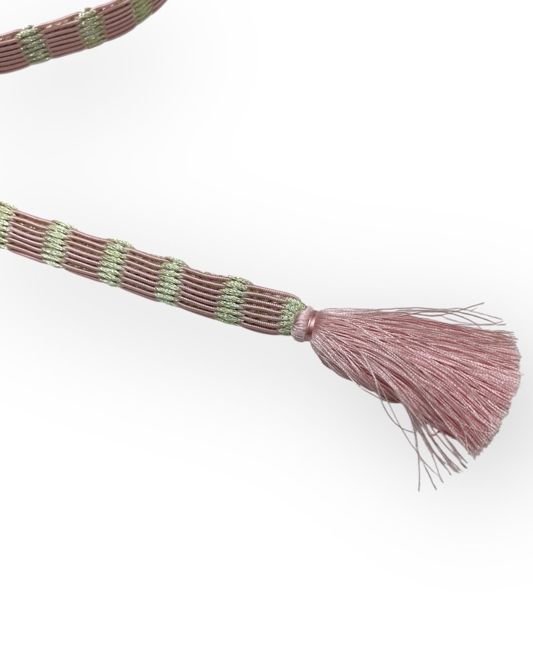 和小物さくら 綾竹三段鎧レース 帯締め ピンク