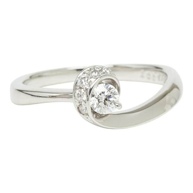 Pt900 プラチナ ダイヤ0.18ct ダイヤ0.07ct リング 指輪 レディース 14.5号 【中古】