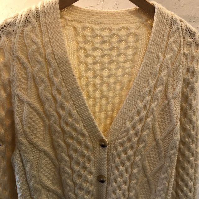 vintage fisherman knit cardigan　ヴィンテージ　フィッシャーマンニット　アランニットニット　カーディガン　 /1800019 | number12 powered by BASE