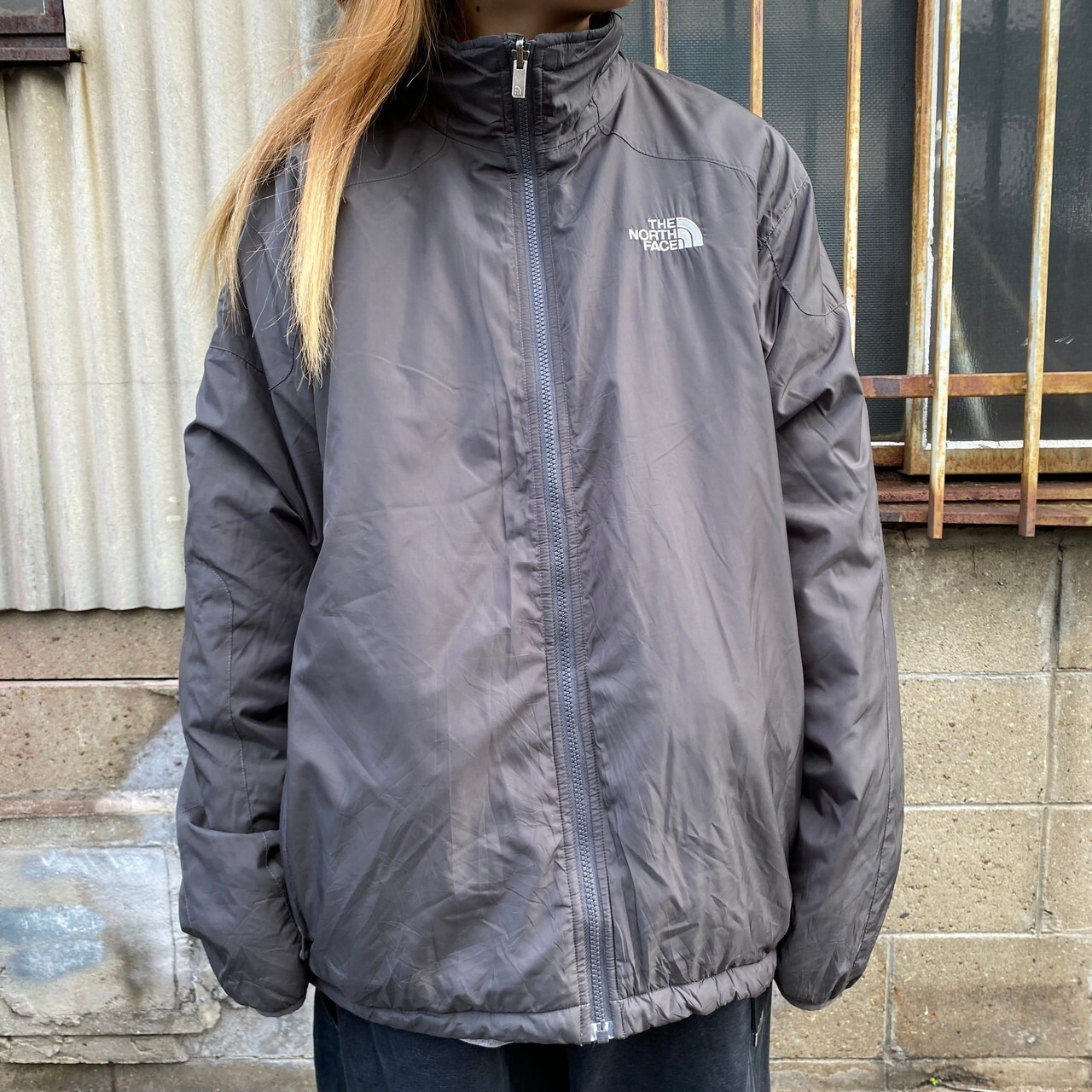 THE NORTH FACE 中綿入り 裏地フリース ナイロンジャケット メンズL 