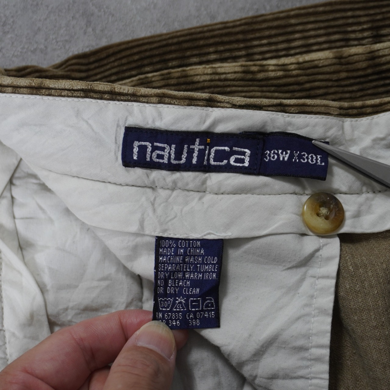 90s NAUTICA corduroy pants W36L30 古着 - 9