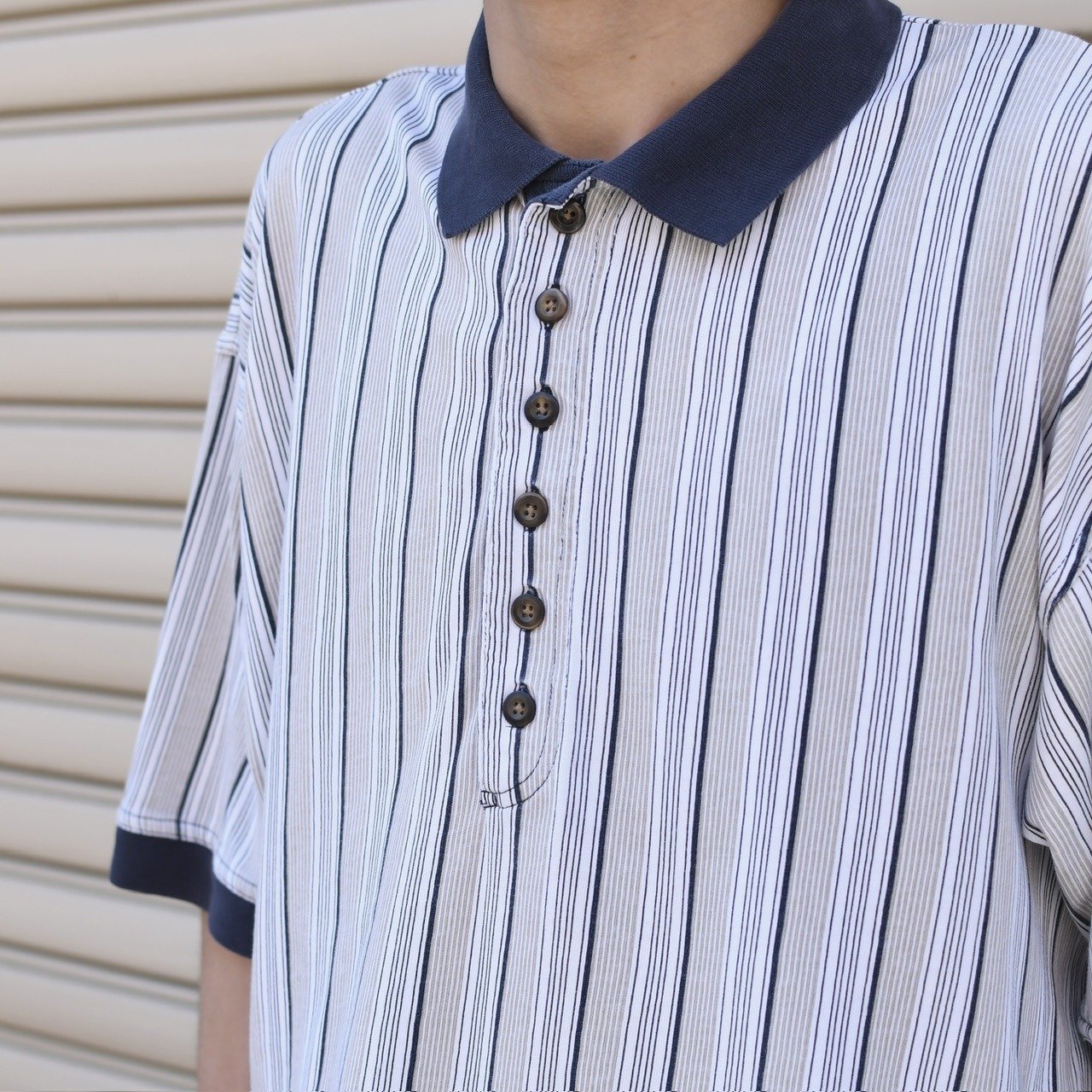 STRUCTURE multi stripe polo shirt