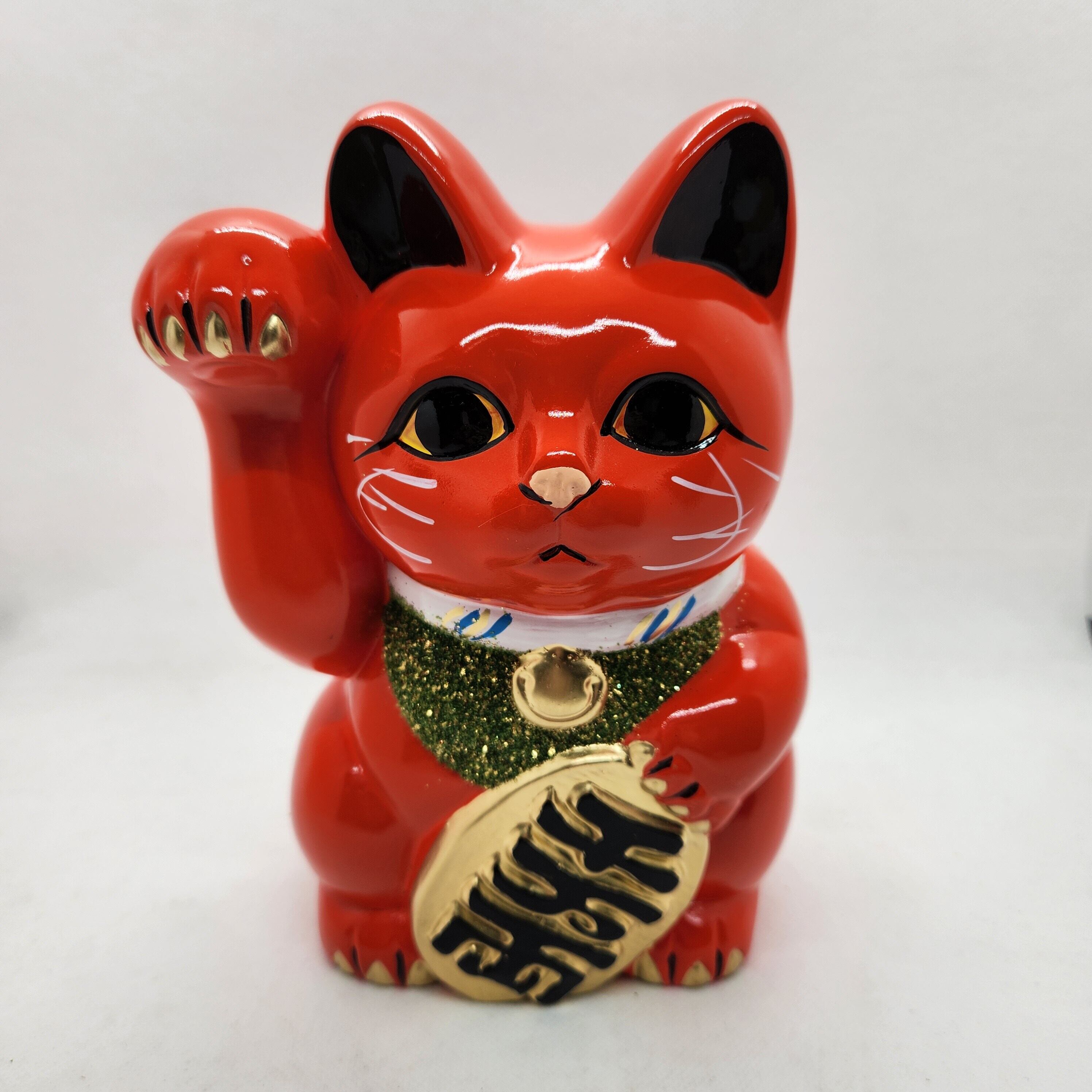 常滑焼招き猫 白小判猫 右手 左手 5号 | 江崎商店