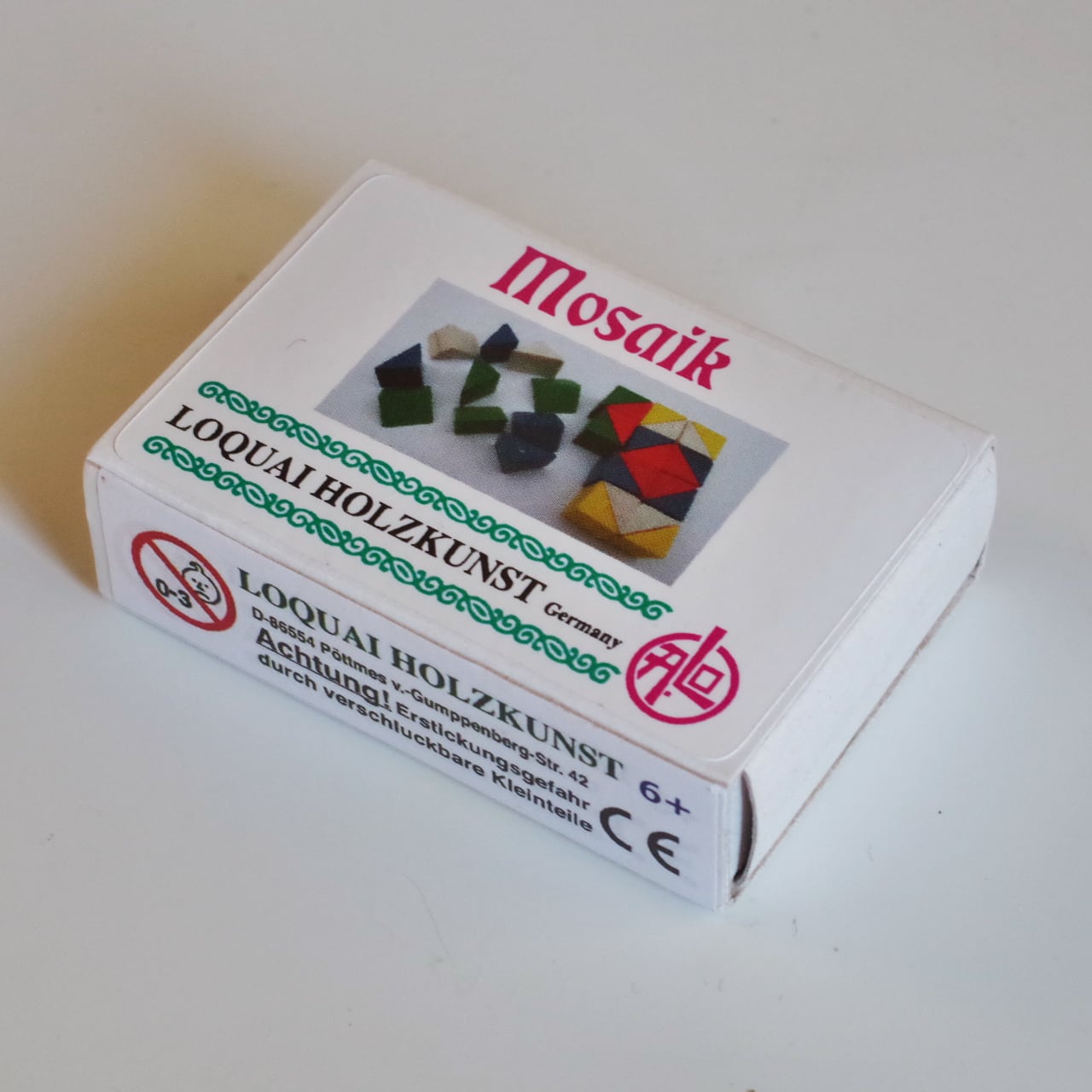 マッチ箱入り ミニモザイク | 木のおもちゃ専門店 おもちゃ箱 イカロス