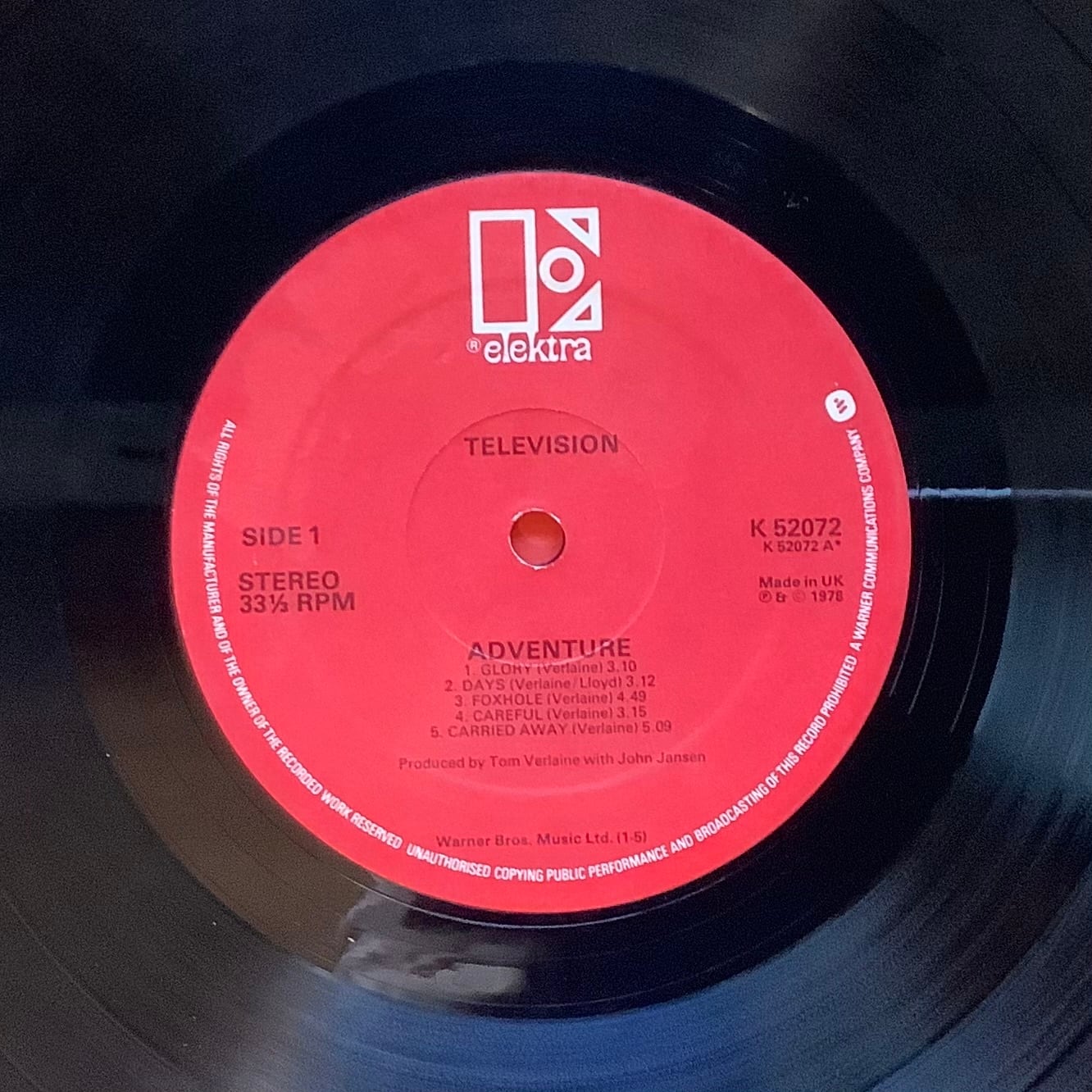 TELEVISION / ADVENTURE | Plastic Soul Records