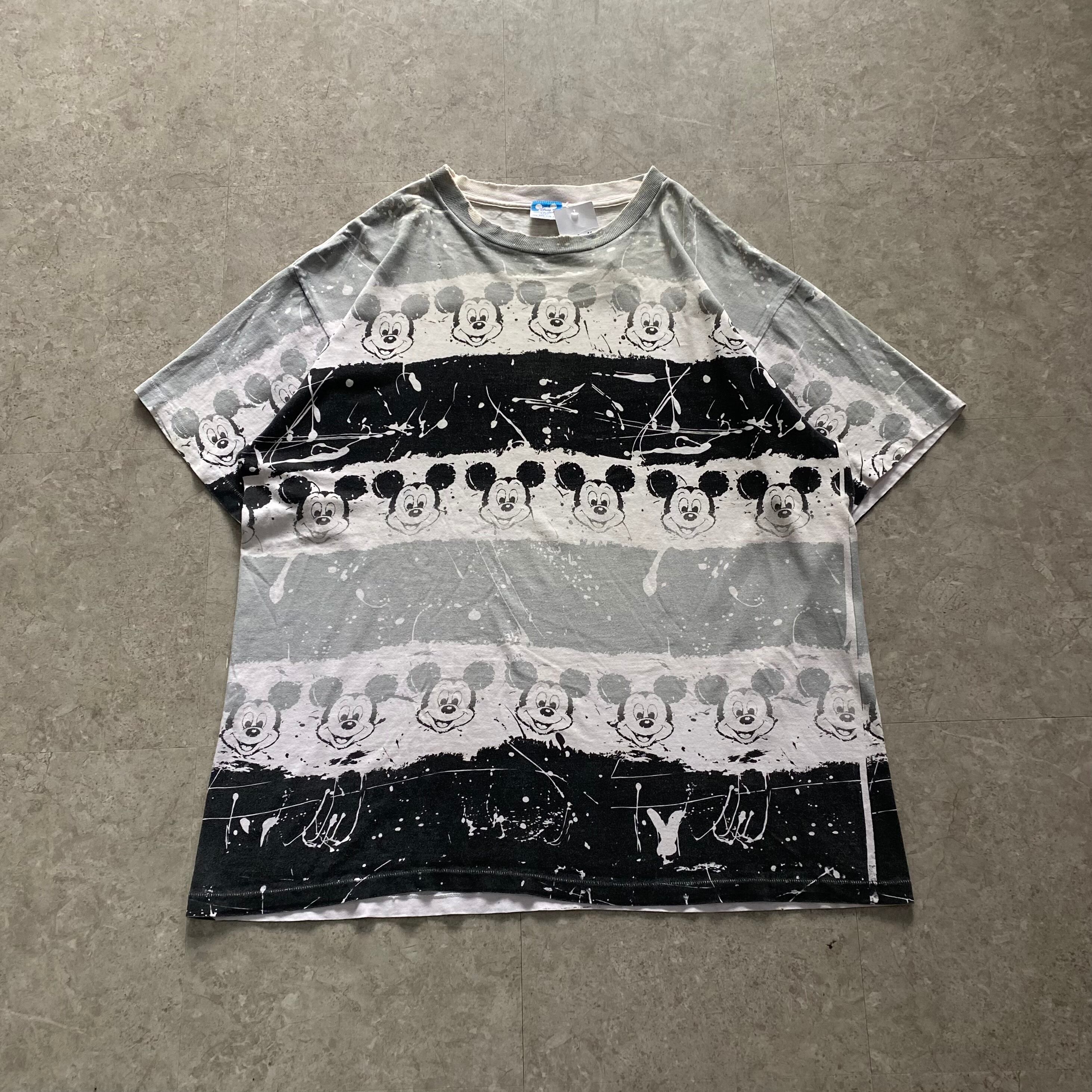 80s Mickey Mouse all over print T-shirt【仙台店】
