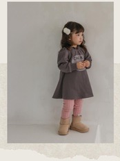 韓国子供服 / 26winter / puella FLO / チカミニワンピース / キッズ / 冬服 *90~140*