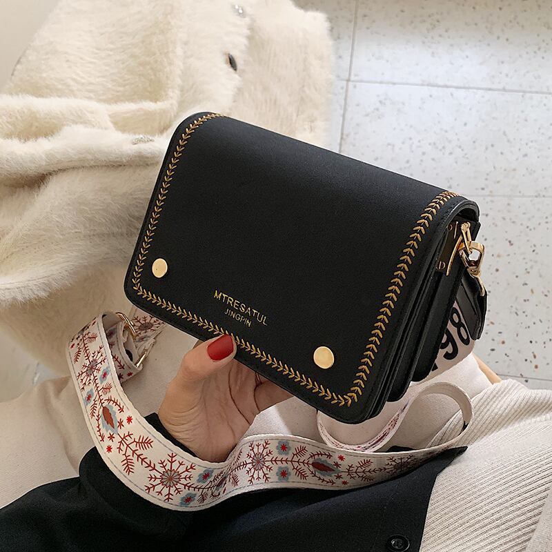 スタンダード レトロ ウィンター 冬物 スクウェア メッセンジャーバッグ 手作りハンドバック96125322416