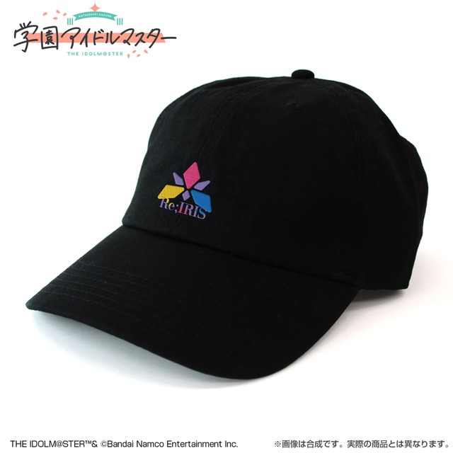 学園アイドルマスター Re;IRIS 刺繍ローキャップ/BLACK