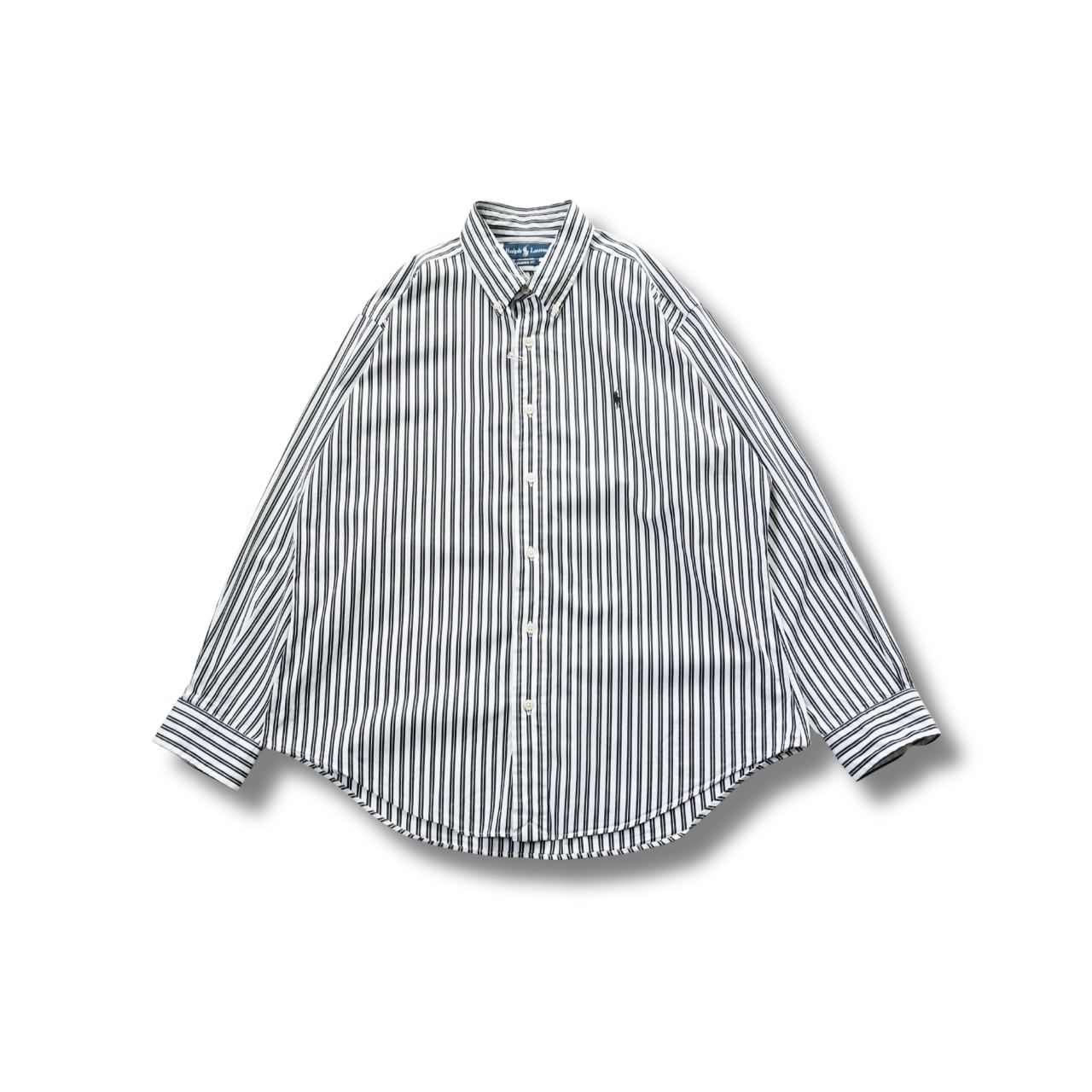 Ralph Lauren ラルフローレン CLASSIC FIT ストライプシャツ(表記LL・実寸L相当)|NA967