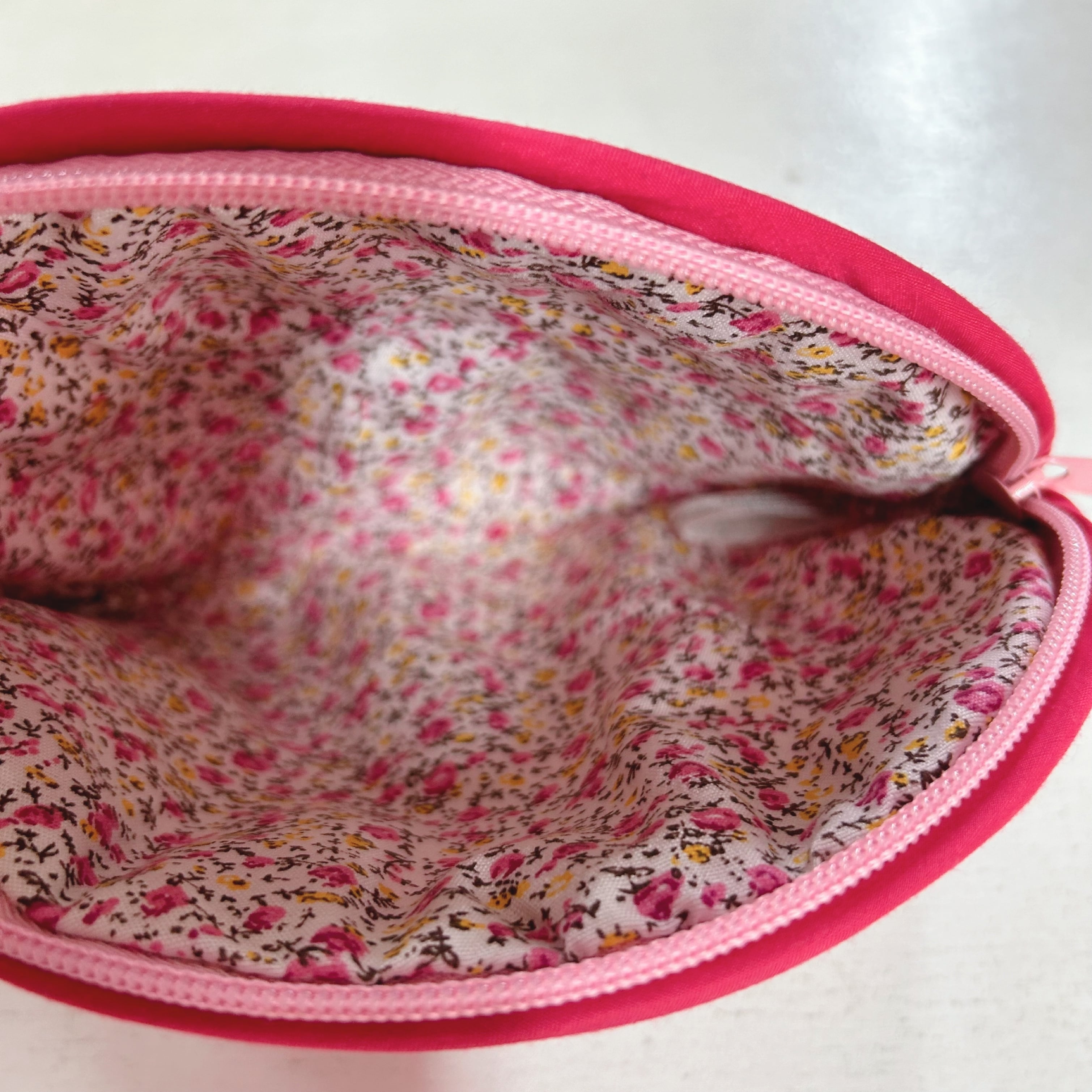 ハンドメイド　ハワイアンキルト　ポーチ HawaiianQuilt Peach】ハワイアンキルトポーチ ティアレ