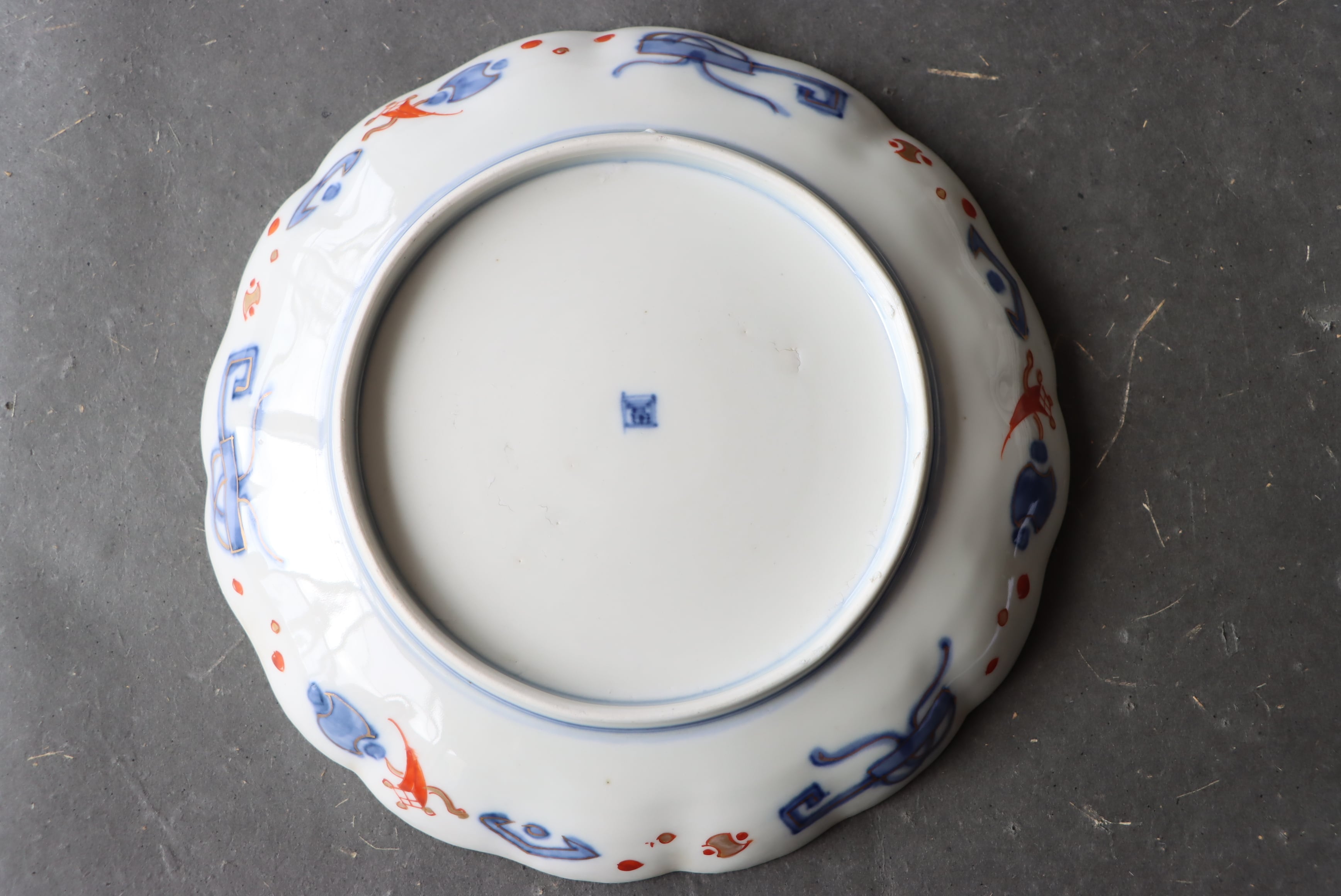 伊万里焼 色絵 花鳥文 中皿 七寸 通りもの/Imari medium size plate