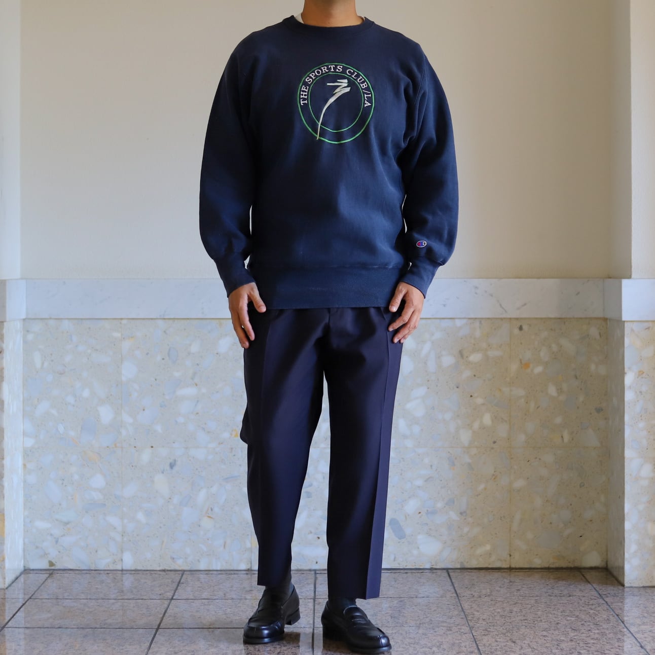 逸品】90s champion Reverse Weave Crew THE SPORTS CLUB Vintage