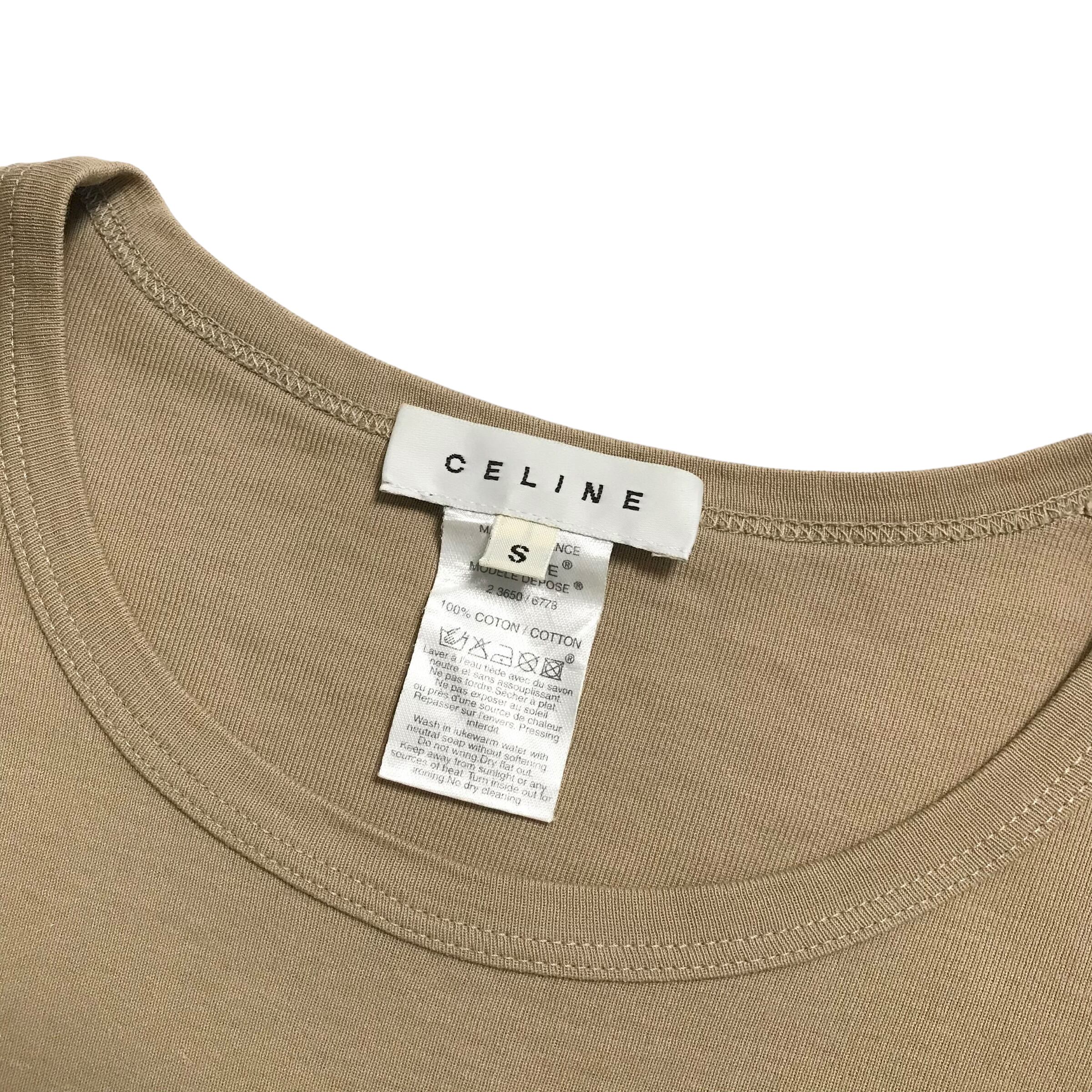 ⚫︎ce4 celine tops セリーヌ トップス tシャツ M ベージュ ⚫︎ce4 celine tops セリーヌ トップス tシャツ M ベージュ