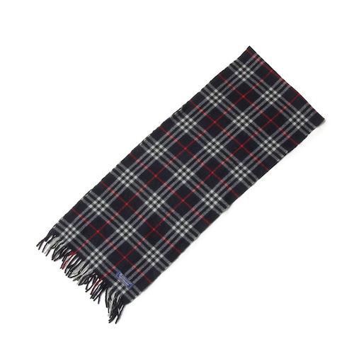 Burberry NavyNovaCheckCashmareFringeScarf