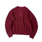 “90s CANYON CREEK“ henry neck cotton knit