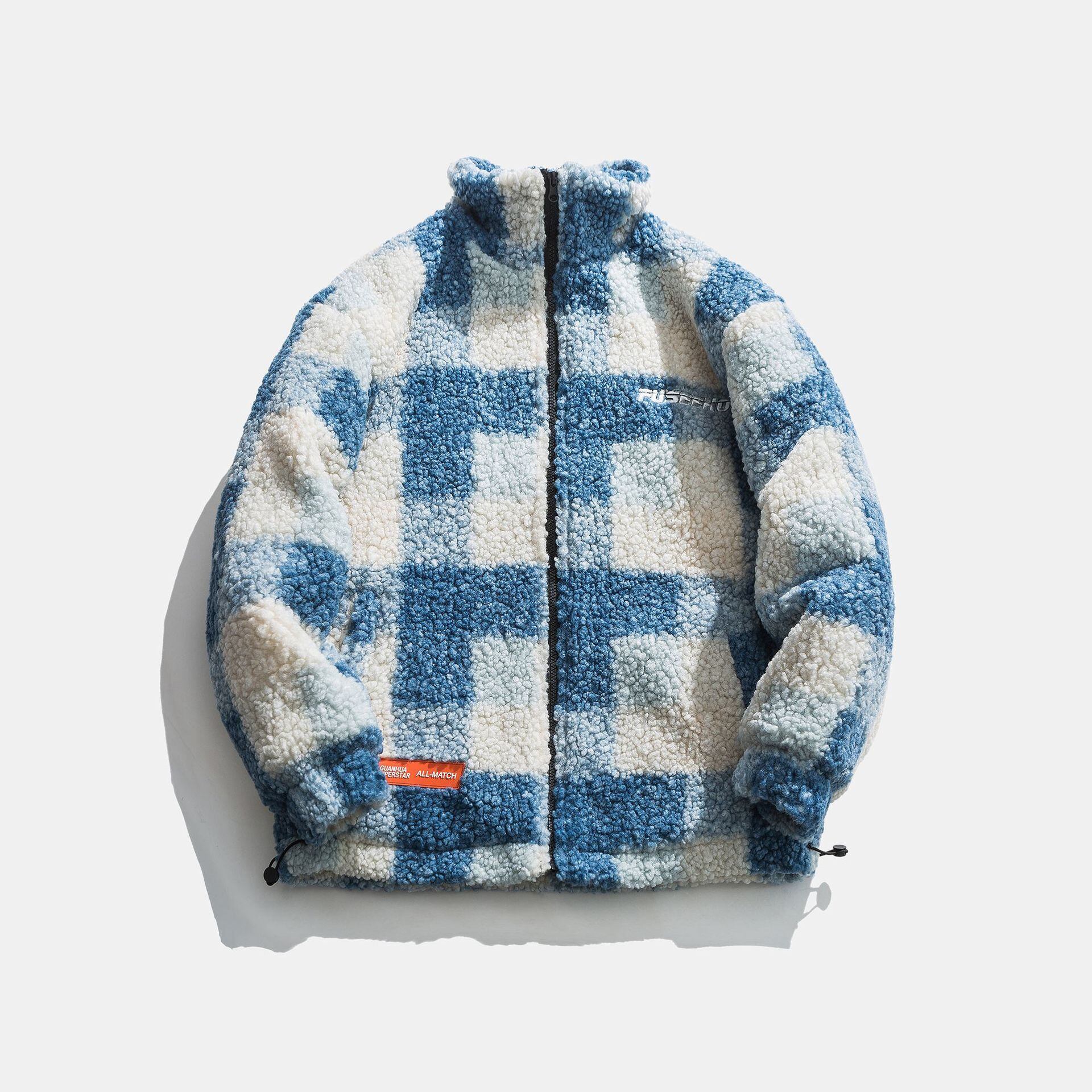 【新作】【送料無料】 Yidao Vintage 20 Winter ese Workwear Loose Plaid Lamb Wool Thickening Zipper Stand Collar Cotton Jacket コットン ウィンター 冬物 ビンテージ hip6-161157957368080