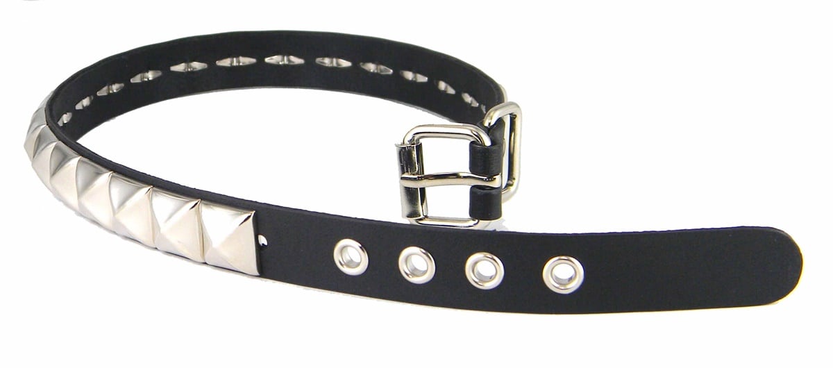 チョーカー 首輪 パンク レザー 本革ピラミッドスタッズ レザーベルト