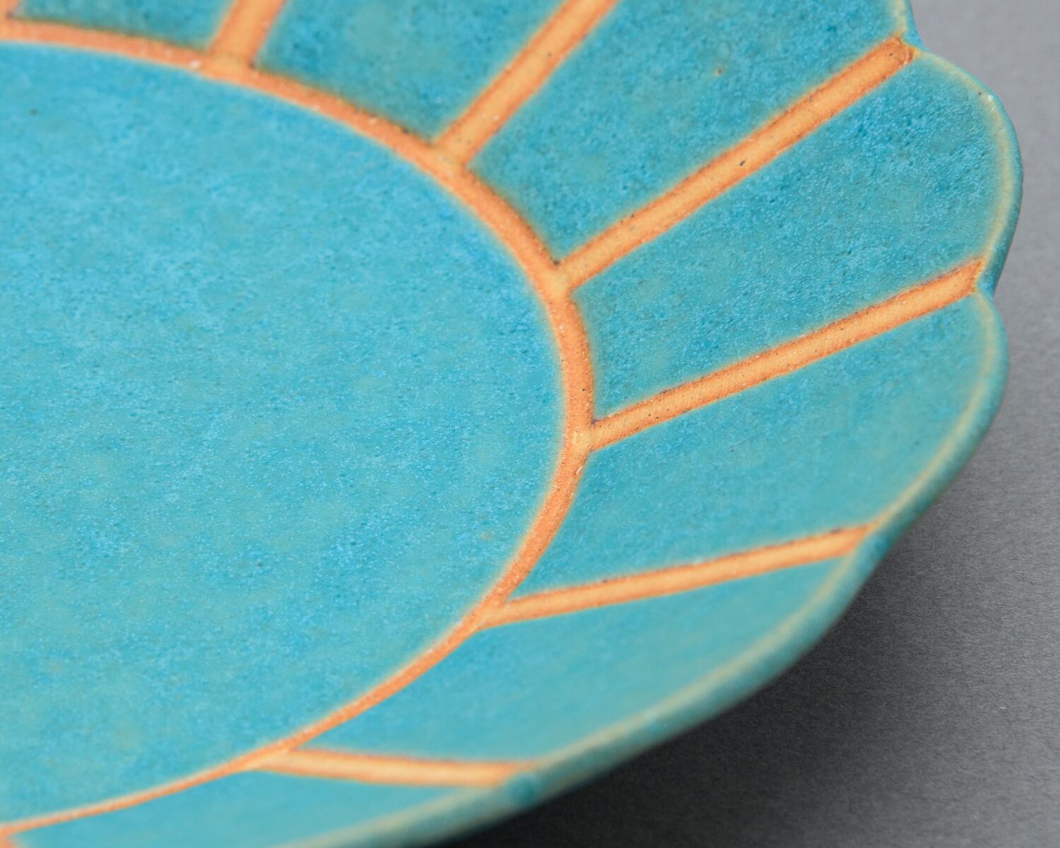 花皿／ライン／トルコ青UTSUWA