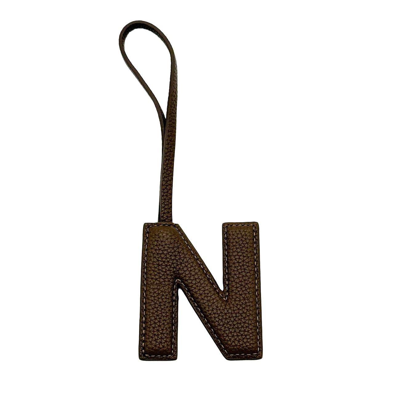 INITIAL CHARM Large (GREIGE)