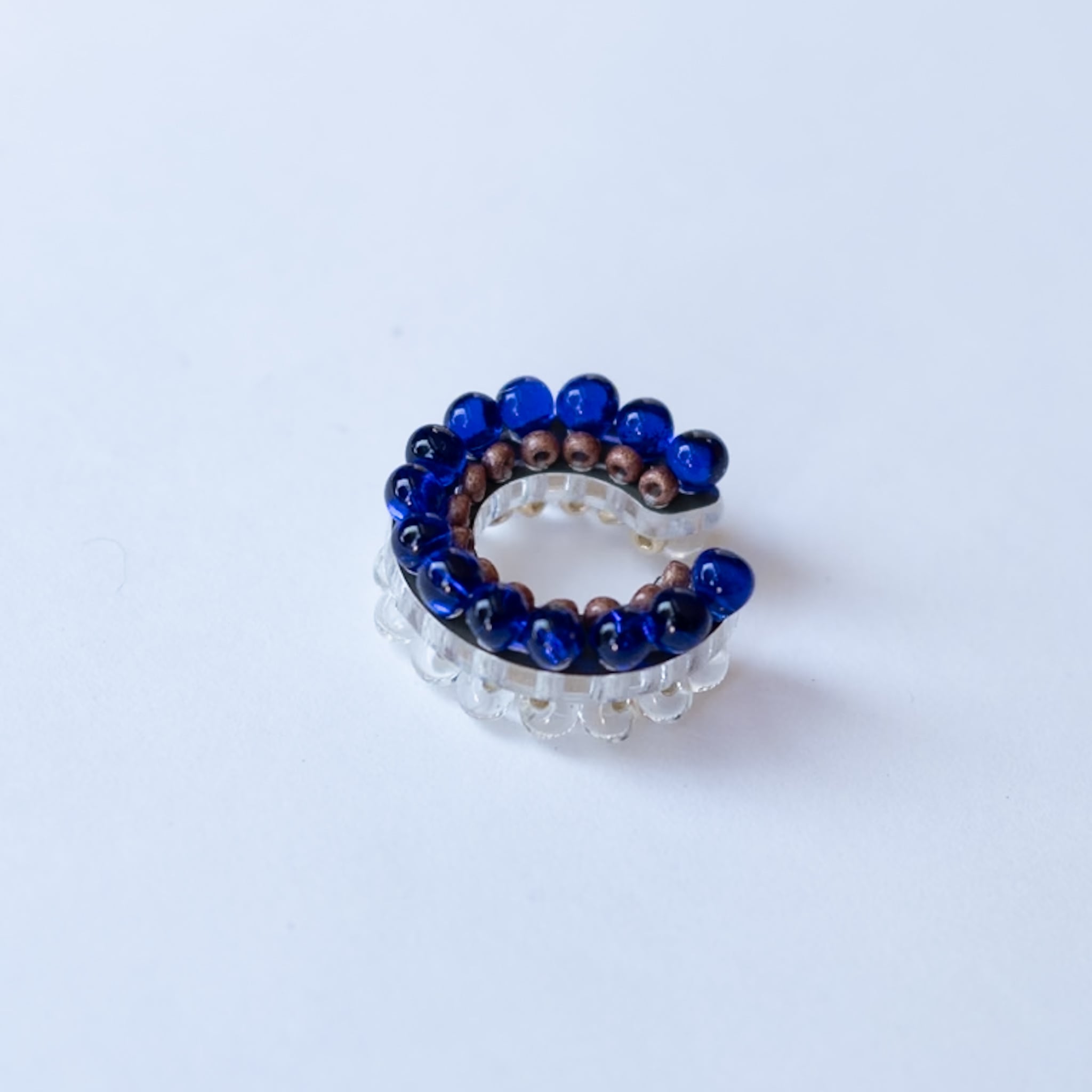 puzzle ring ear cuff bicolor [05]