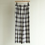 PHEENY【 womens 】rayon ombre check 2tuck slacks