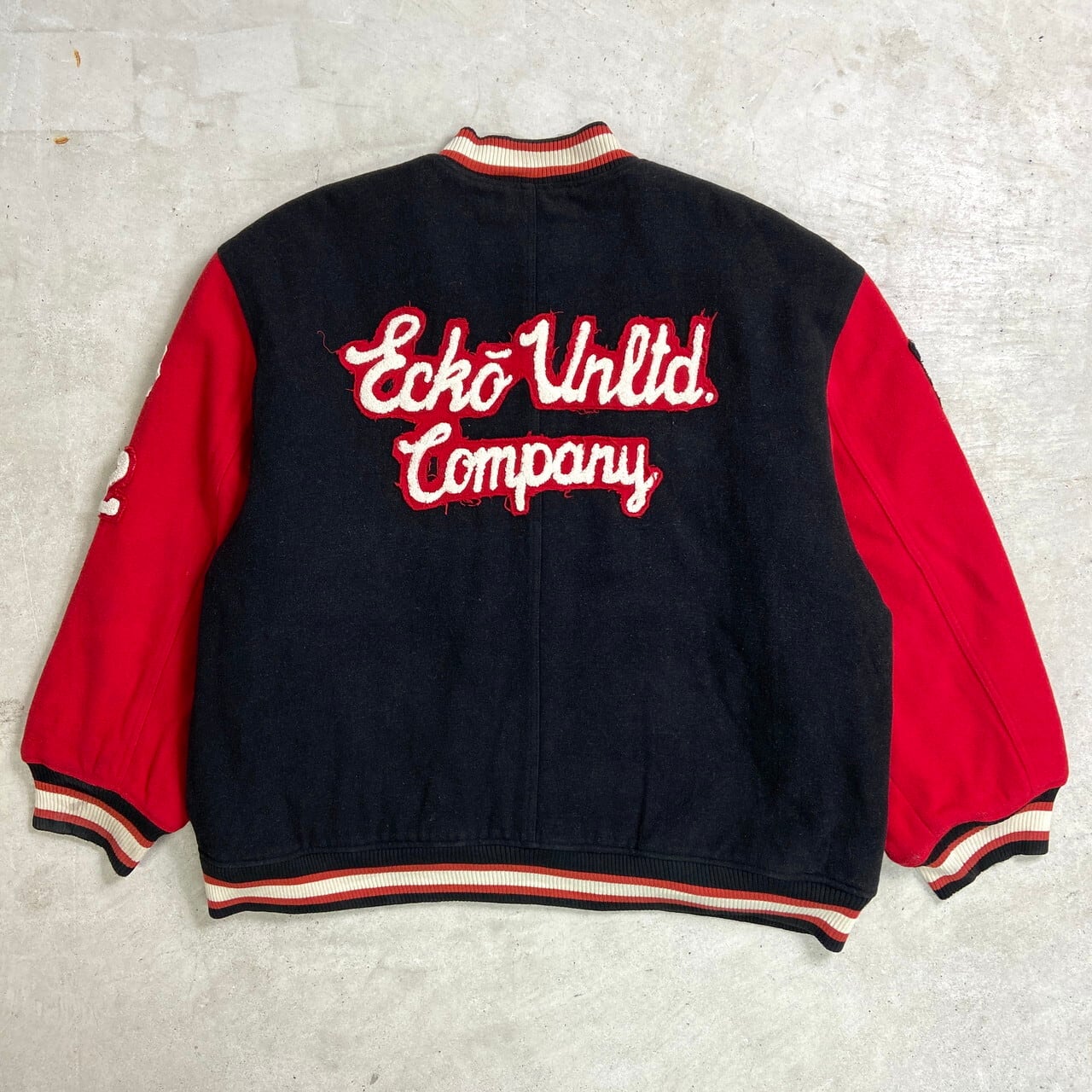 ビッグサイズ Ecko Unltd エコーアンリミテッド ウールスタジャン