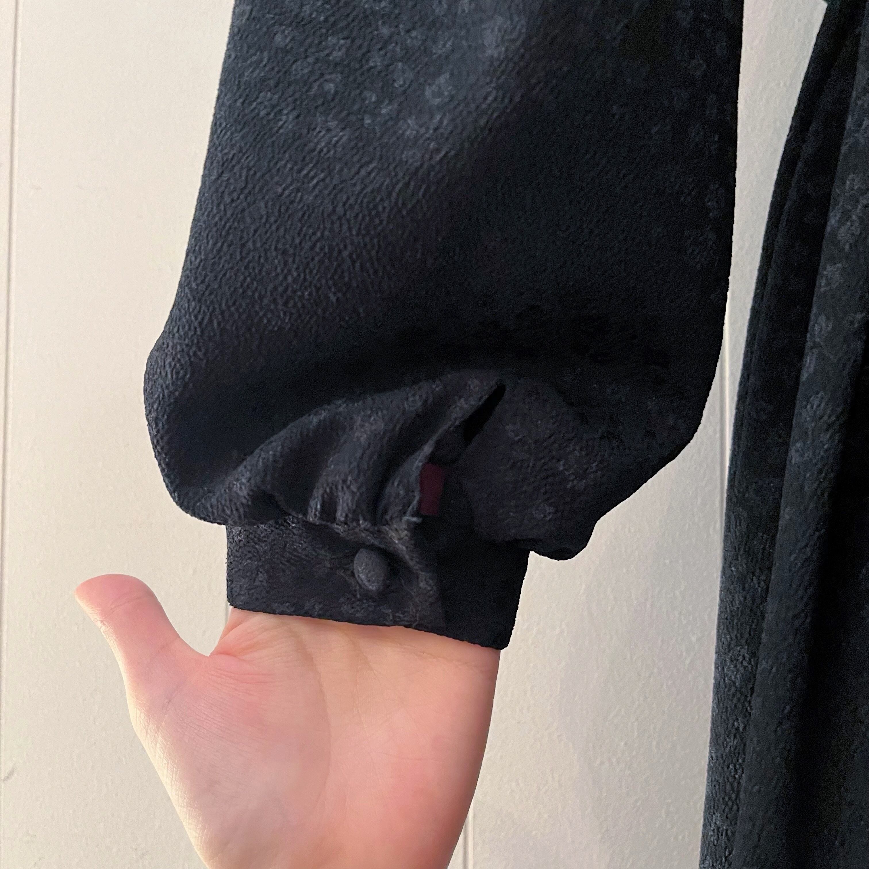 black mini flower separate one-piece