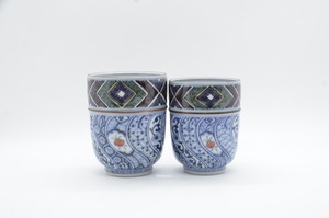 九谷焼　祥瑞手　組湯呑