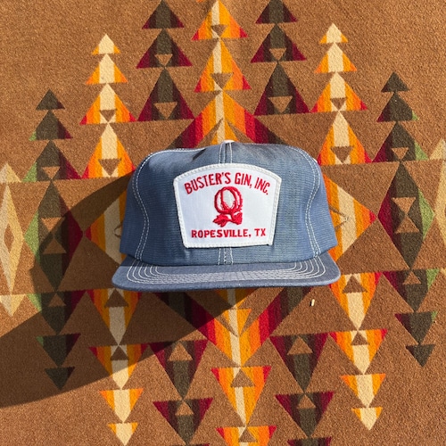 Circa 70's Deadstock "Legend” Denim Trucker Hat//Buster’s Gin Inc